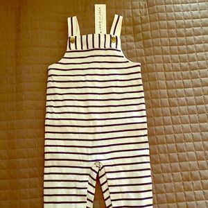 NWT Janie and Jack Striped Overalls 6-12months